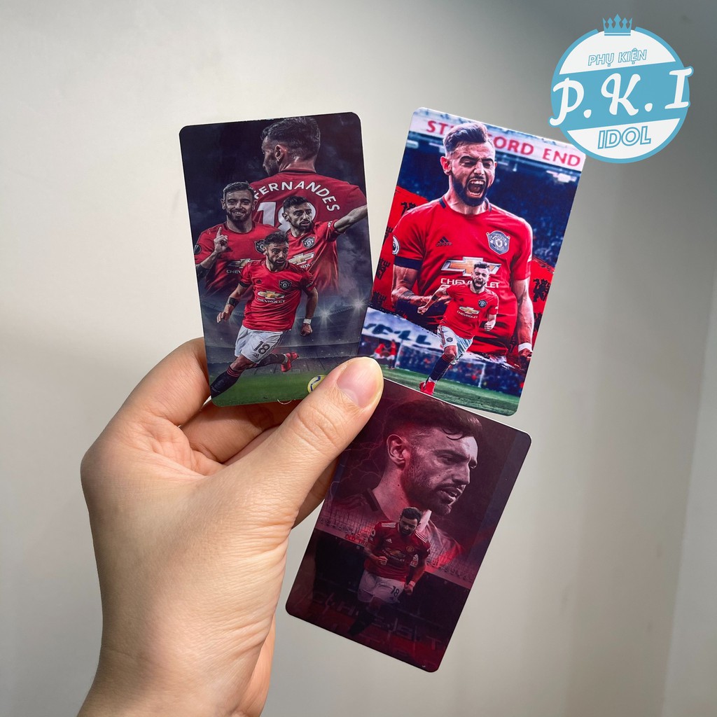 Card Thẻ Cầu Thủ Bruno Fernandes - Ảnh Siêu Sao Ép Lụa Unoff