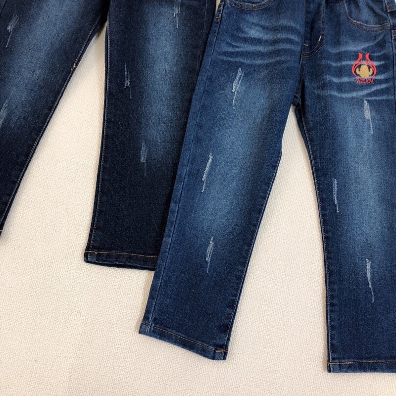 Quần bò trẻ em Polo 6-12 tuổi  Quần Jean bé trai denim cạp chun 1221