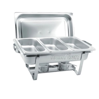 Nồi hâm buffet chữ nhật 3 ngăn giá rẻ