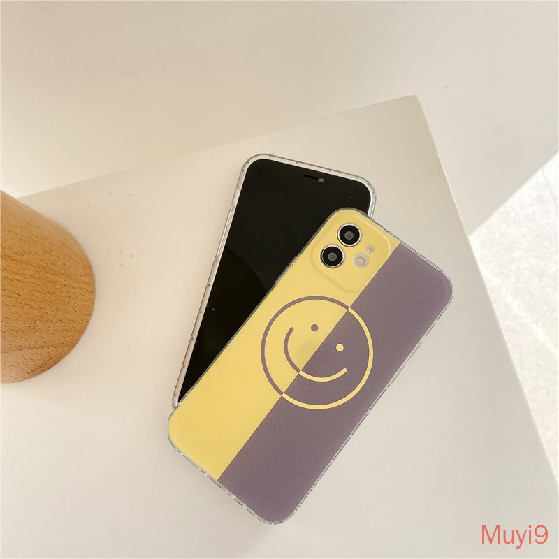 Ốp điện thoại mềm in hình mặt cười phong cách cặp đôi thời trang cho iPhone12Pro MAX I1211PROMAX X XSMAX XR I8/SE2/7plus | BigBuy360 - bigbuy360.vn