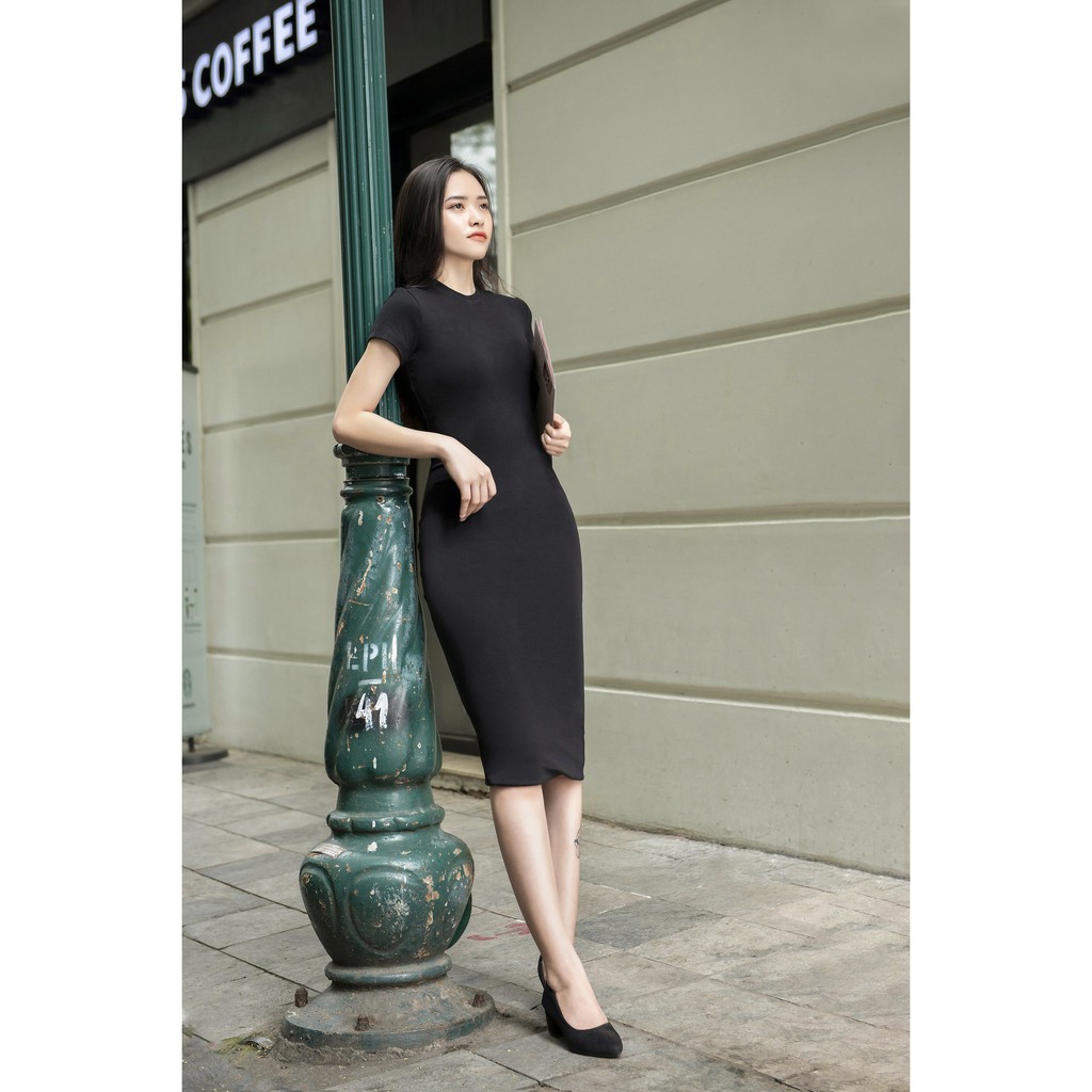 Đầm cổ tròn body LISA tôn dáng CECCI