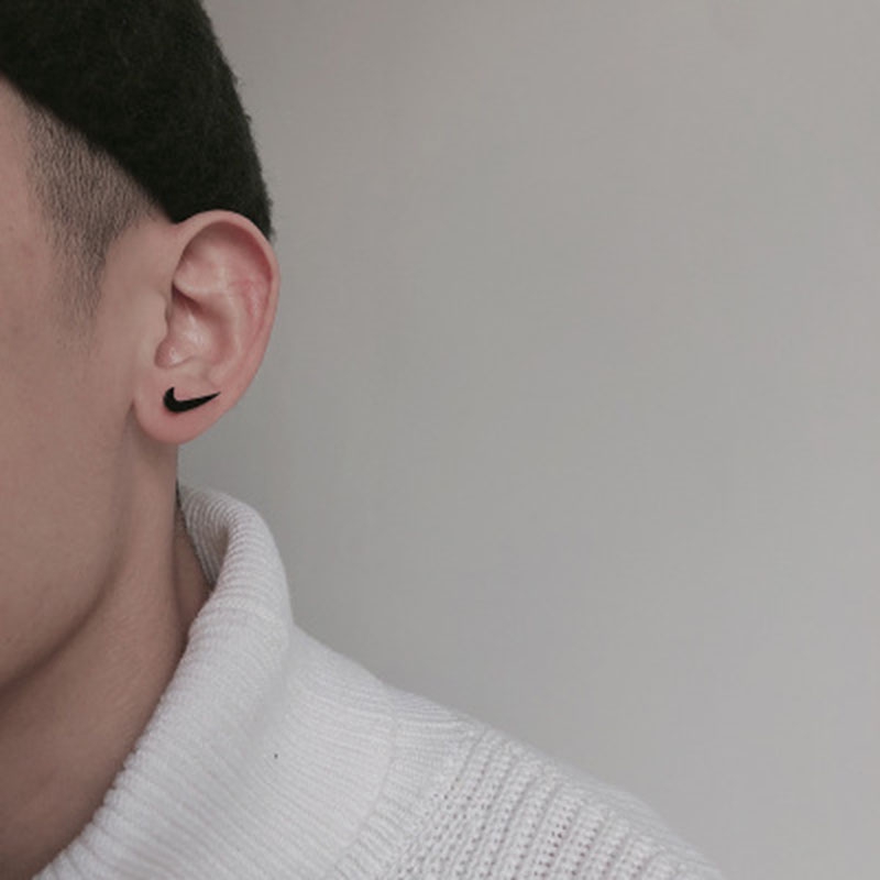 Khuyên Tai Thép Titan Không Phai Màu Phong Cách Thể Thao Hip hop Cho Nam Và Nữ