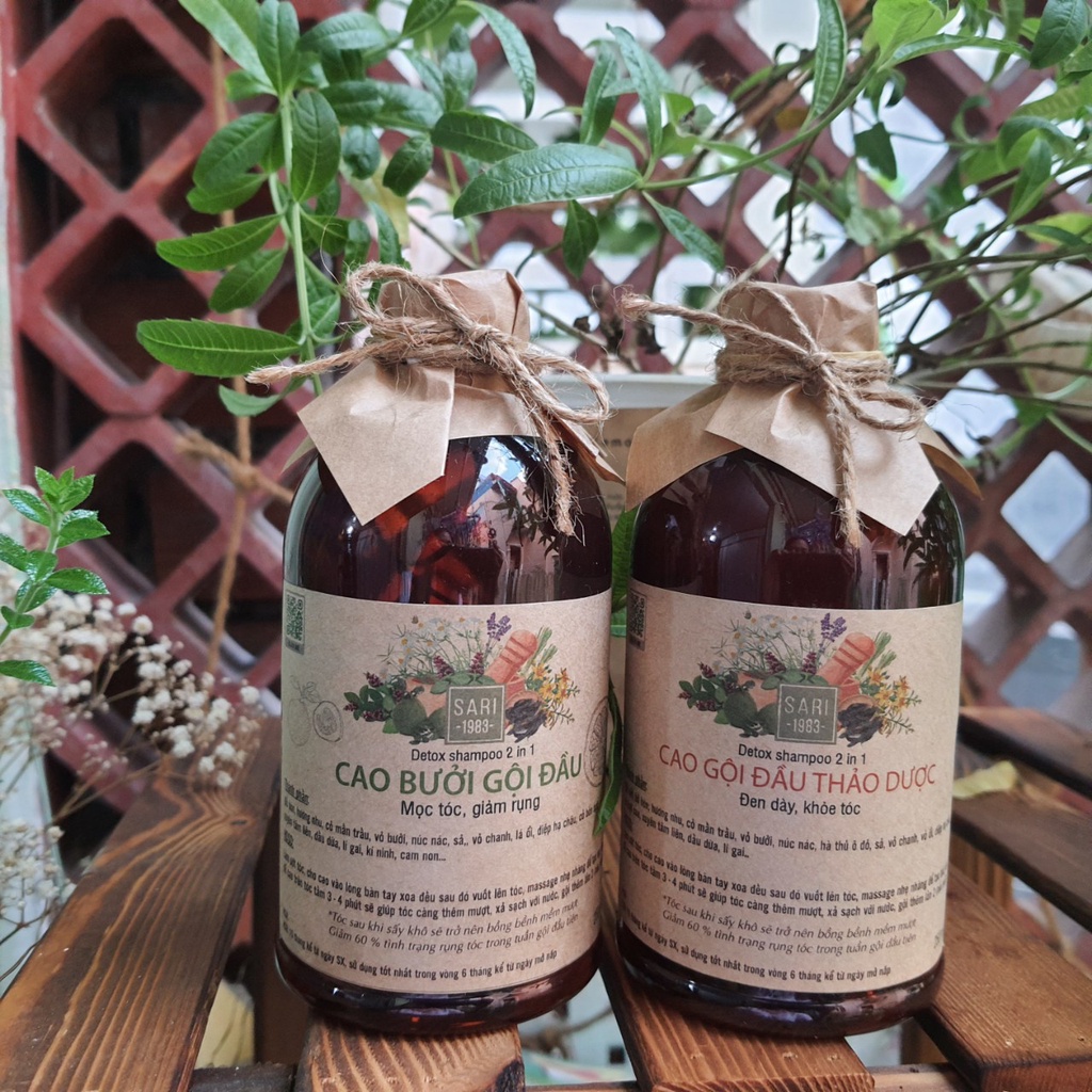 Combo 2 chai dầu gội thảo dược + bưởi 250ml