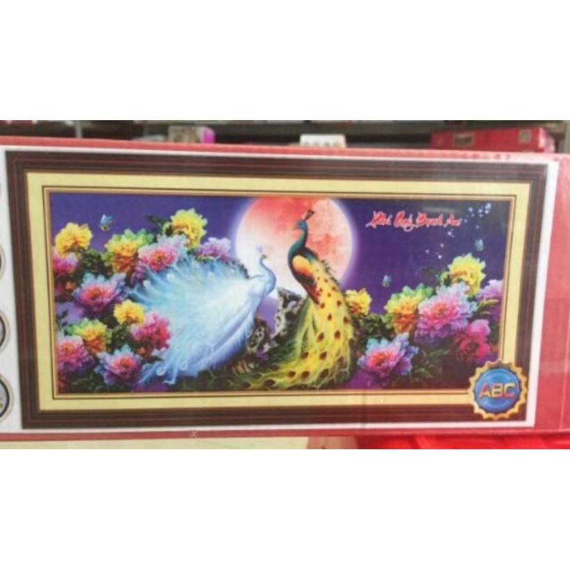 Tranh đính đá  Phú Quý Bình An  Y8079 120x60cm , Y8080 160x75cm; tranh thêu YD0079 , YD0080 160x75cm