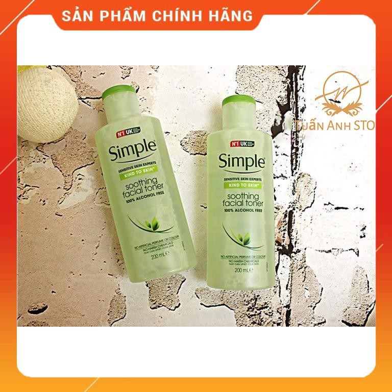 Nước Hoa Hồng Simple Toner Simple Kind To Skin Soothing Facial Cân Bằng Ẩm Cho Da 200ml