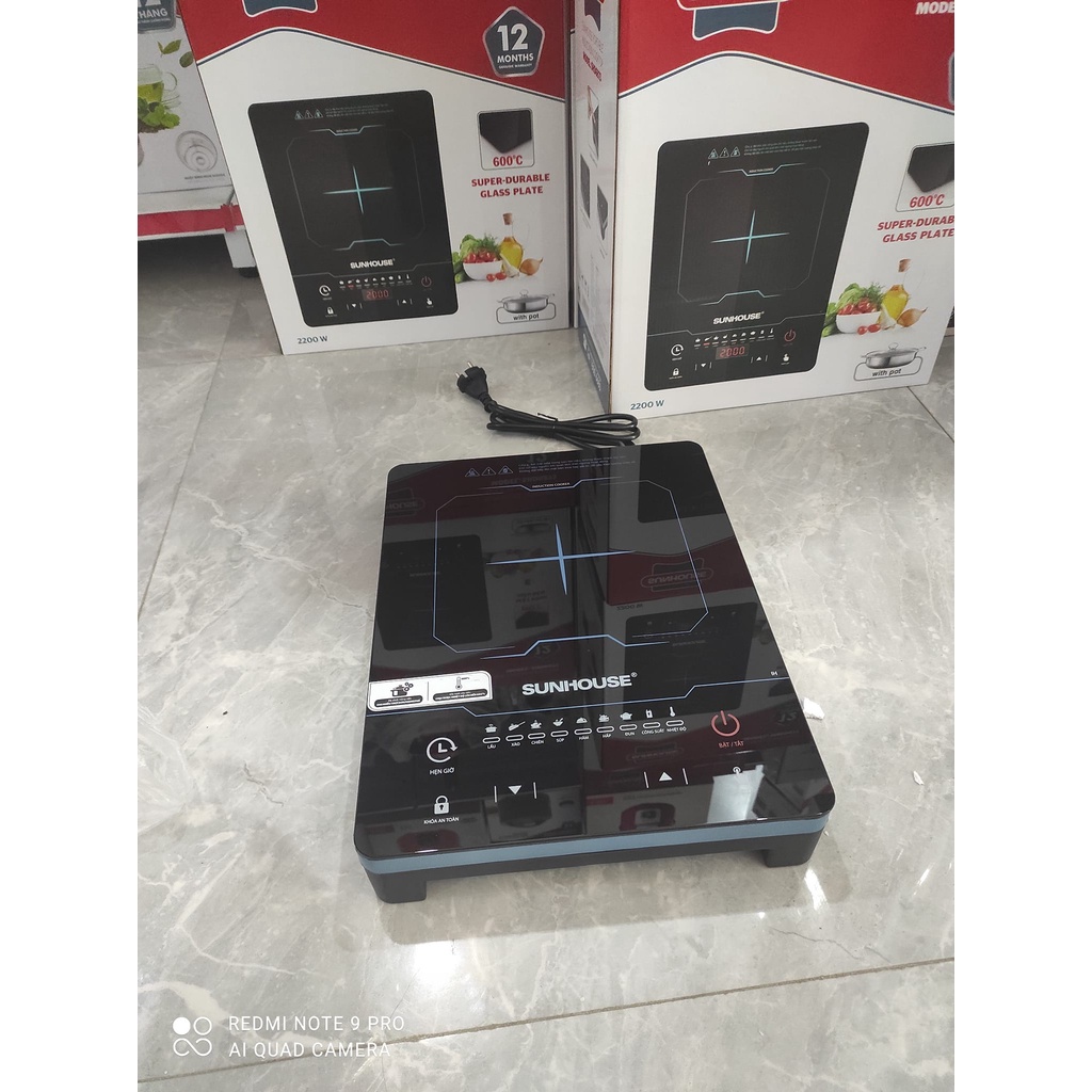 Bếp Từ Đơn Cảm Ứng Sunhouse SHD6873 , kèm nồi lẩu , bảo hành chính hãng 12 Tháng trên toàn quốc