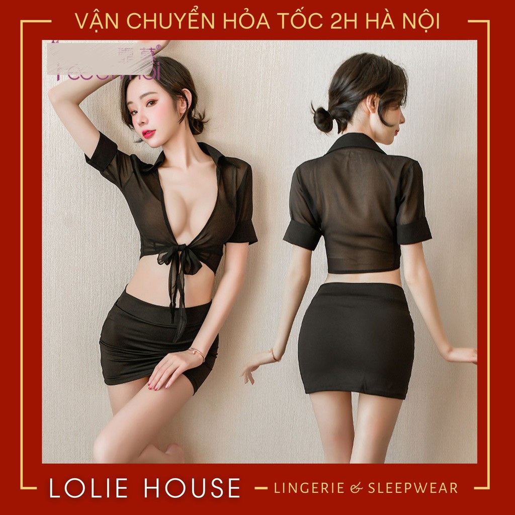 Cosplay thư ký cô giáo sexy - Đồ ngủ cosplay sexy gợi cảm LOLIE HOUSE - CP21