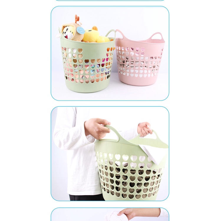 Giỏ Đựng Đồ Giặt Bằng Nhựa Mềm Chống Rơi Có Thể Gấp Gọn