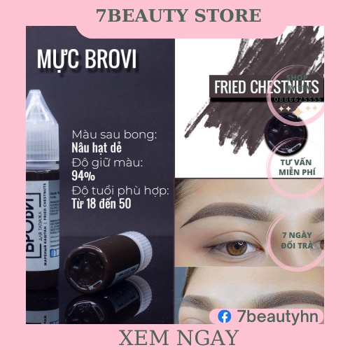 [CAM KẾT CHÍNH HÃNG] Mực BROVI Mực Phun Xăm ,Mực Nga Chuẩn
