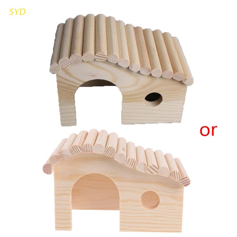 Ngôi Nhà Gỗ Đồ Chơi Cho Thú Cưng Thỏ Sóc Chuột Hamster