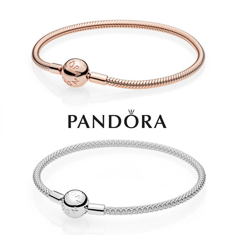 Vòng Tay PANDORA Bạc 925 Thiết Kế Đơn Giản Thanh Lịch Thời Trang