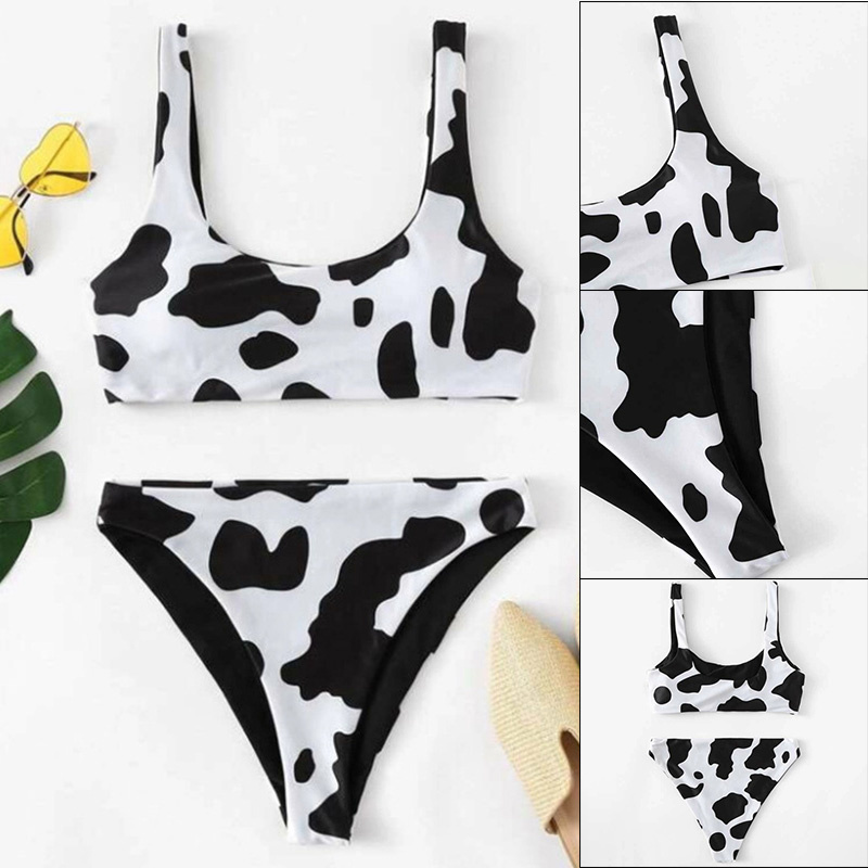 Set Bikini Hoạ Tiết Bò Sữa Đáng Yêu | BigBuy360 - bigbuy360.vn