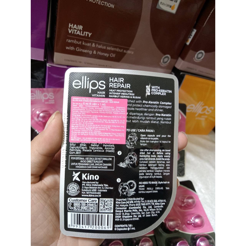 Vitamin Dưỡng Tóc Ellips (Vỉ 6 viên)