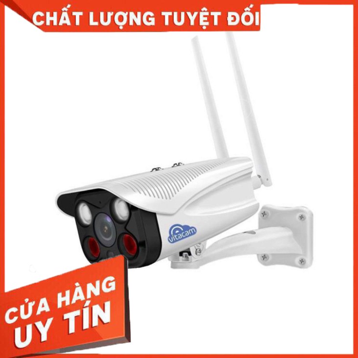 Camera IP Wifi Vitacam VB720 Pro Ngoài Trời Hình Ảnh có màu cả Đêm và Ngày - Hàng Chính Hãng bảo hành 24 tháng