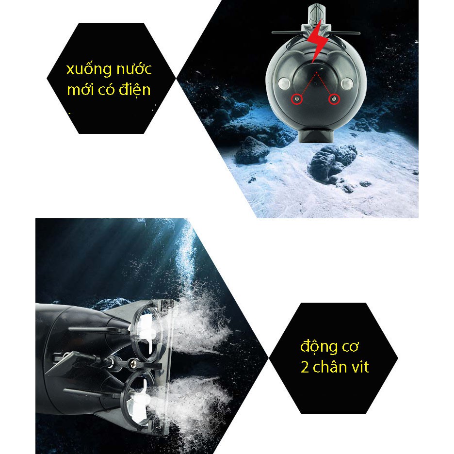 Đồ chơi tàu ngầm mini điều khiển từ xa không dây mới nhất 2020 777-216/ 2.4g quà tặng cho bé trai và cô gái