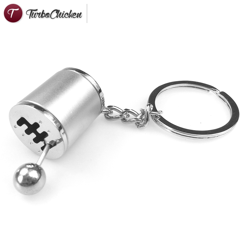 Key Chain Ring Fob Keyring Creative Car 6 Speed Gearbox Gear Shift Racing Tuning Model Keychain