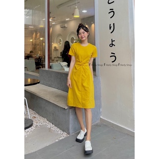 ĐẦM MIDI XOẮN EO XẺ TÀ 2 BÊN