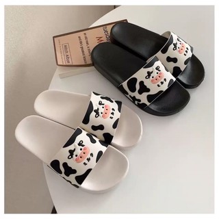 Dép hoạ tiết bò sữa đáng yêu