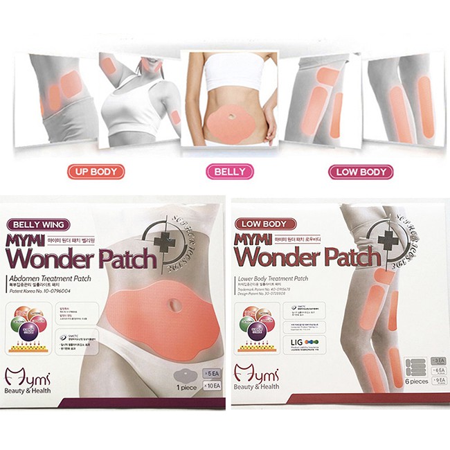 Miếng dán tan mỡ bụng Hàn Quốc MYMI WONDER PATCH - Hộp 5 miếng