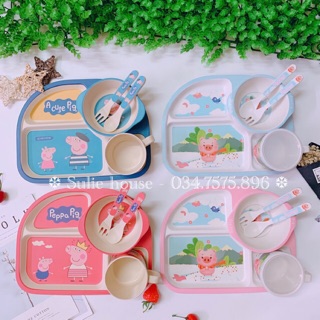Bộ bát ăn dặm sợi tre 5 chi tiết