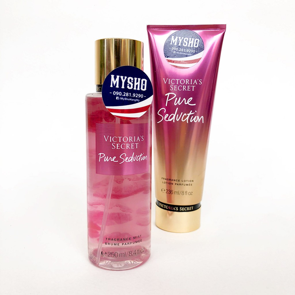 Pure Seduction các dòng La Creme, Frosted, Decadent, Shimmer - Lotion dưỡng thể, xịt toàn thân Victoria's Secret USA