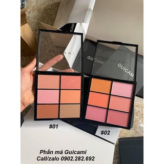 Bảng Phấn Má Hồng Guicami 6 Ô Màu Đa Dạng, Phấn Mịn Lên Màu Chuẩn