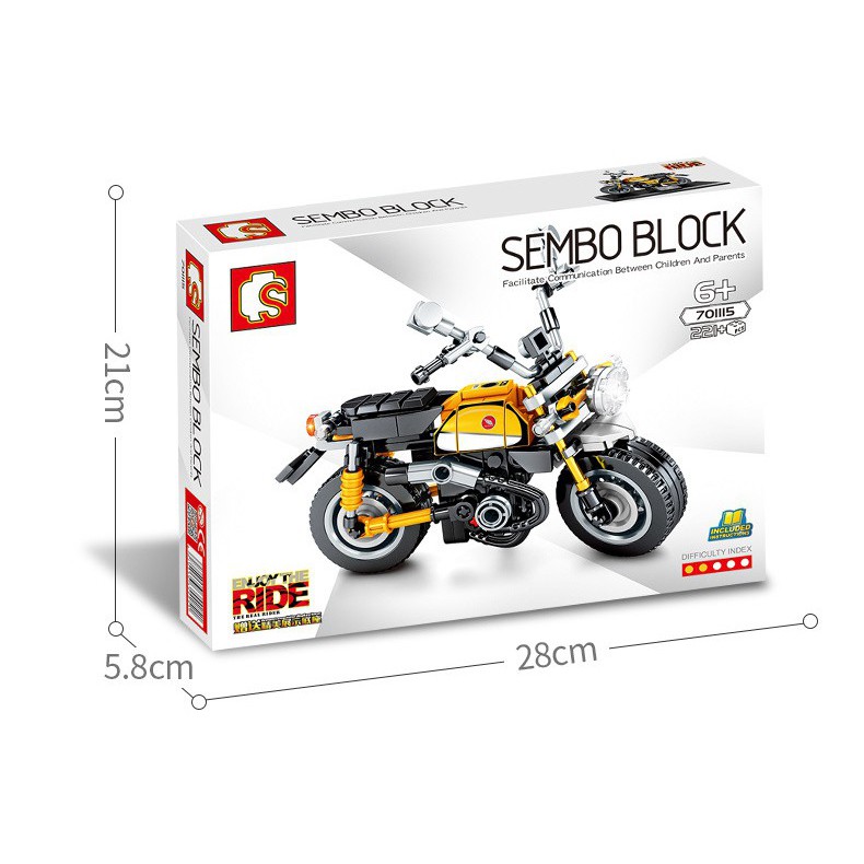 Đồ Chơi Lắp Ráp Technic Motorcycle Xe Mô Tô Sembo Block 701108-701116