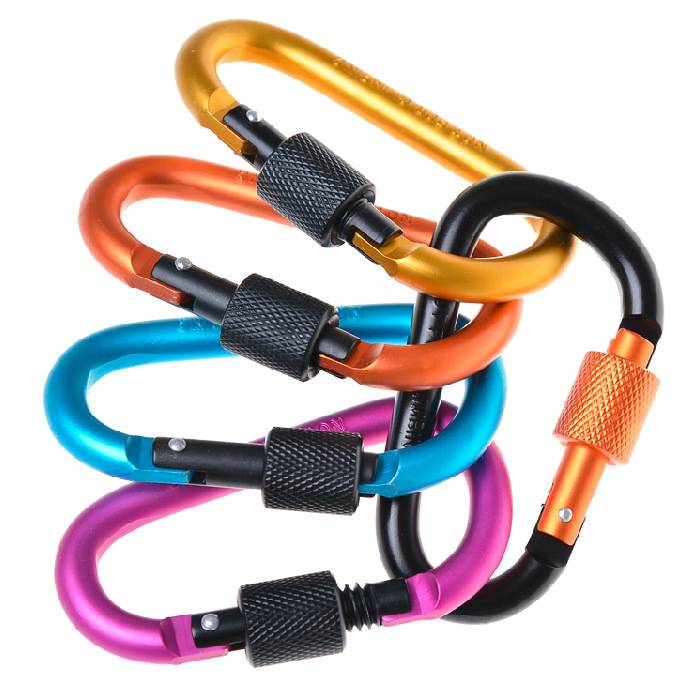Móc Khóa Chữ D 8CM Bằng Hợp Kim Nhôm Chuyên Dụng Cho Ba Lô