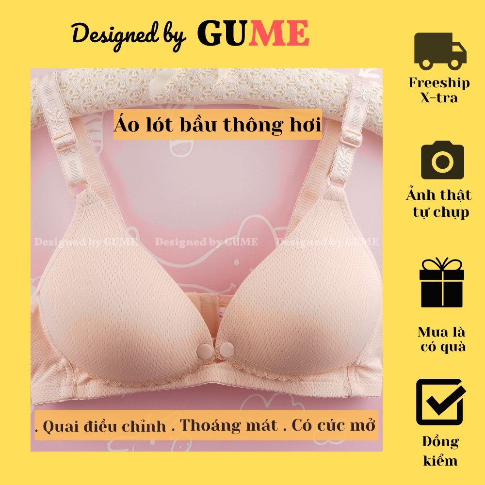 Áo lót bầu và cho con bú có cúc mở tiện lợi - loại thông hơi