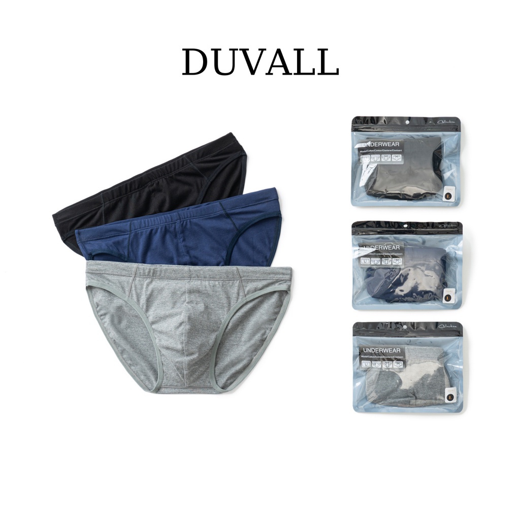 COMBO 3 QUẦN LÓT NAM DÁNG BRIEF COTTON SPECIAL DUVALL