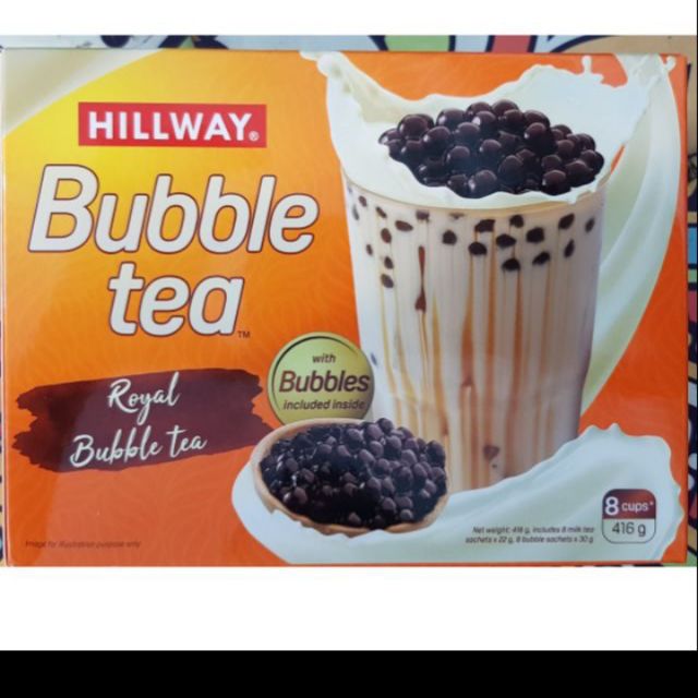 Trà Sữa Trần Châu HILLWAY Bubble Tea hộp 5 gói kèm Trân Châu
