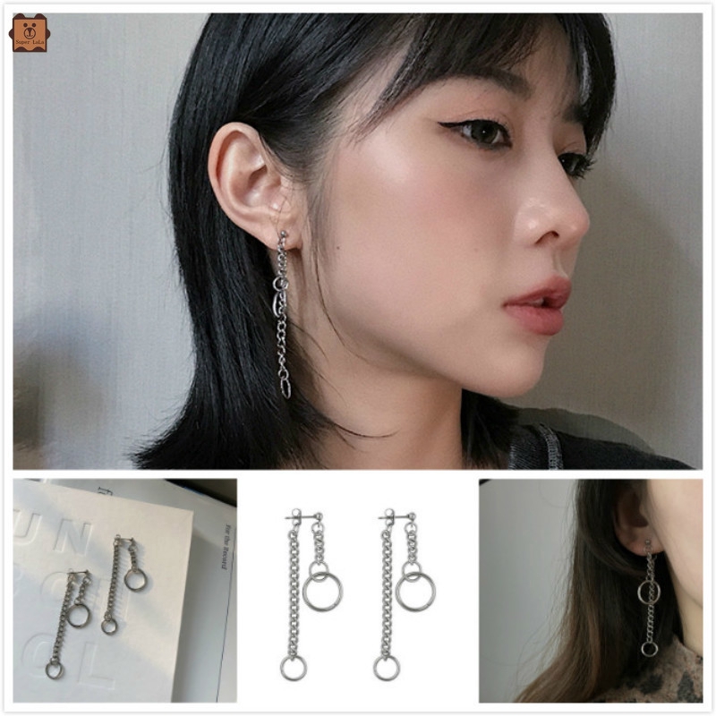 Khuyên Tai Dáng Dài Phong Cách Hàn Quốc Thời Trang Cho Nữ Dạng Dây Xích