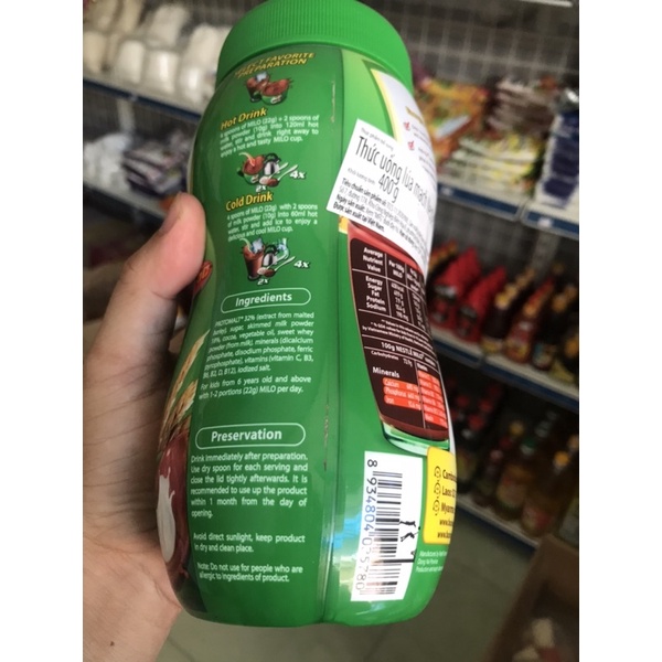 Milo bột hủ 400g