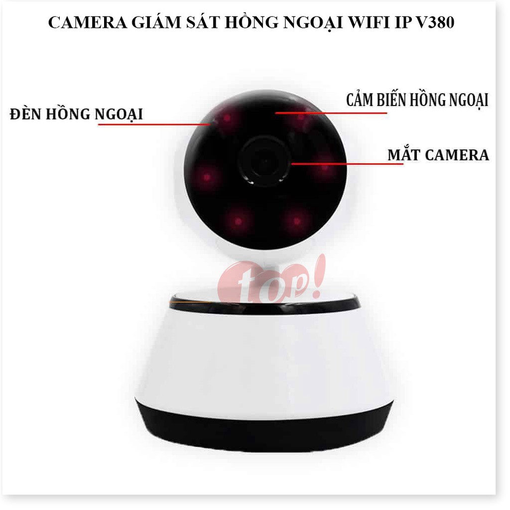 Camera Không Dây Chính Hãng V380 ✔Chính Hãng✔️ Kết nối không dây qua điện thoại, Đàm thoại 2 chiều, Xoay 360.