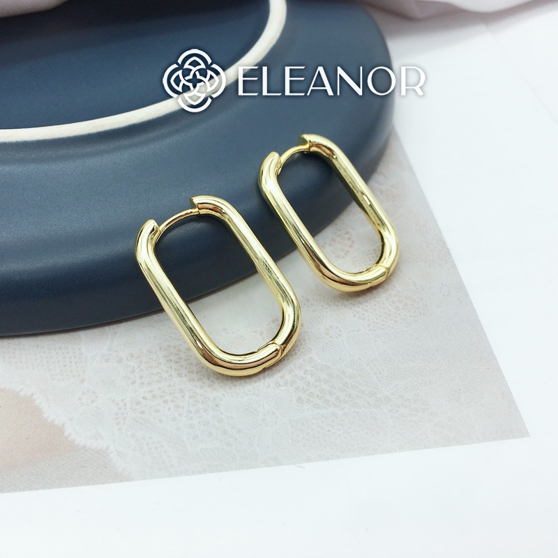 Bông tai nữ basic Eleanor Accessories hình oval phụ kiện trang sức phong cách Hàn Quốc