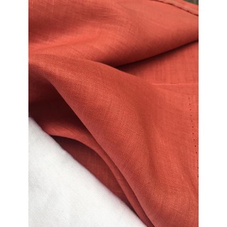 vải linen tưng premium màu cam đất!