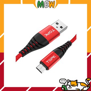 Cáp sạc nhanh topk an42 cho microusb dây bện nylon dài 1m