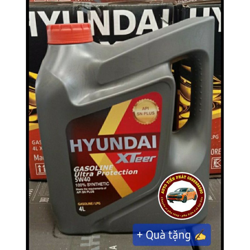 Huyndai Xteer 10w40- Nhớt ô tô Can 4L (+ Quà tặng)