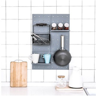 Kệ treo tường nhà bếp nhựa PP 6 miếng cao cấp