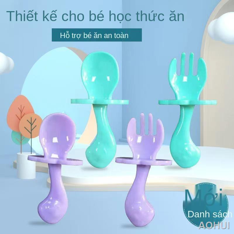 Thìa uốn cho bé tập ăn, trẻ em, thức ăn bổ sung cho bé, nĩa nhỏ cho trẻ sơ sinh, dụng cụ ăn bổ sung cho người nổi tiếng