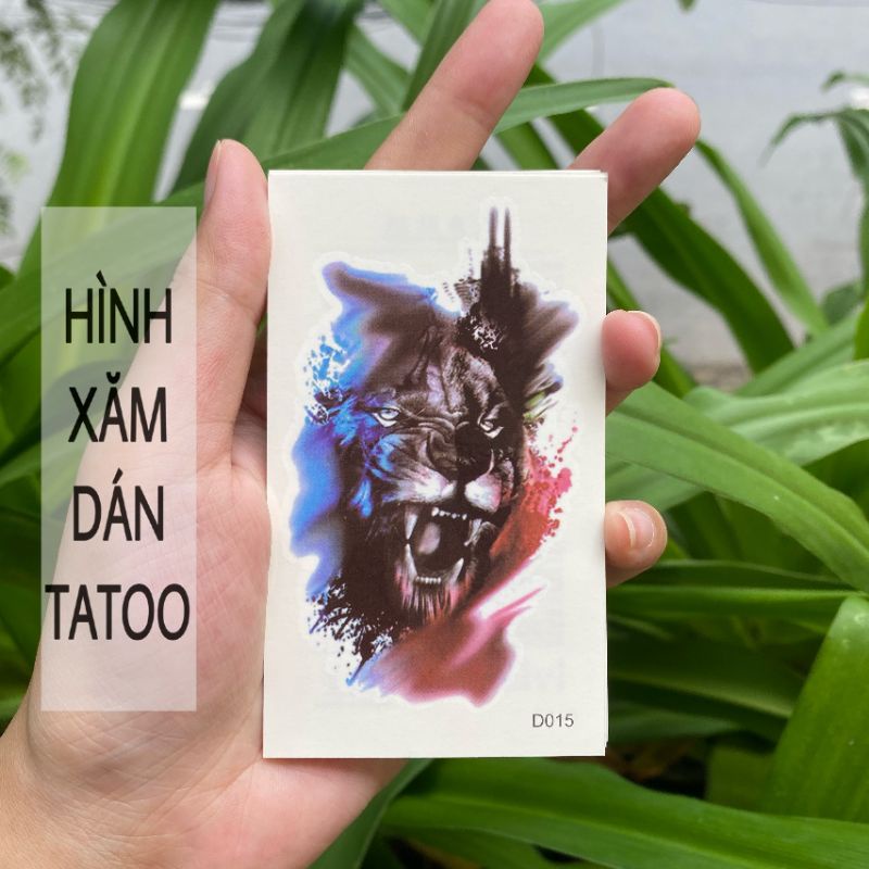 Hình xăm động vật d15 size nhỏ &lt; 10x6cm. Tatoo dán tạm thời