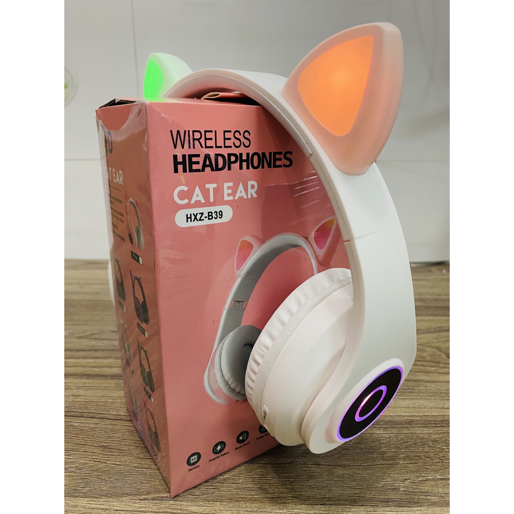 Tai Nghe Mèo Bluetooth, Headphone Tai Mèo Dễ Thương Có Mic,Âm Bass Mạnh Mẽ Và Dung Lượng Pin Khủng 400mAh BH 12 Tháng | BigBuy360 - bigbuy360.vn