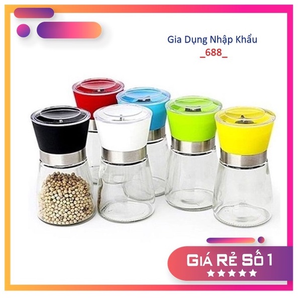 Dụng cụ xay tiêu cầm tay,Lọ Xay Tiêu, Muối ớt, Gia Vị Cầm Tay Latimax Inox Cao Cấp