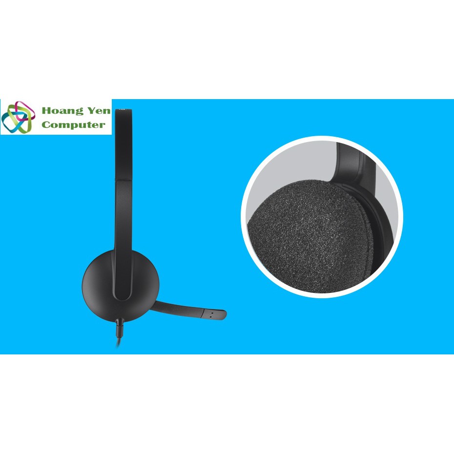 Tai Nghe Chụp Tai LOGITECH H340 Cho PC, Laptop (Kết Nối Qua Cổng USB) - BH 2 Năm Chính Hãng - Hoàng Yến Computer