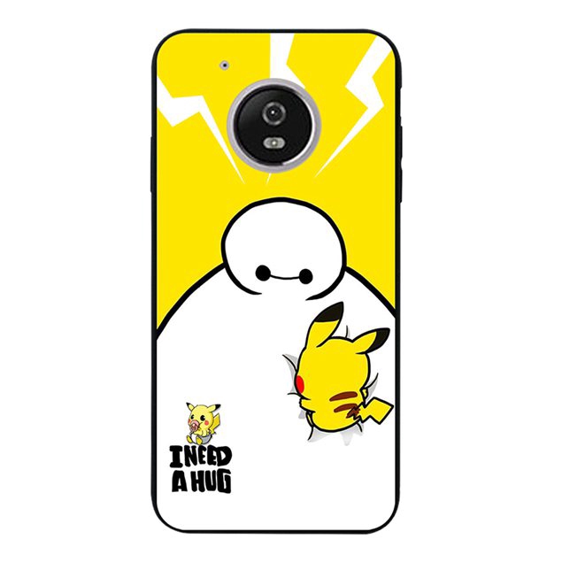 Ốp điện thoại silicone in hình Pikachu cho Motorola Moto C E4 G5 G5S X4 Plus