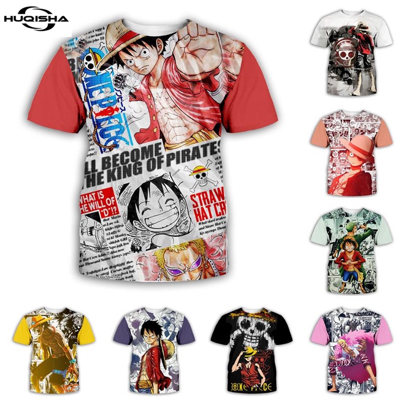 Áo Thun In Hoạt Hình One Piece 3D Thời Trang Mùa Hè Cho Nam Và Nữ