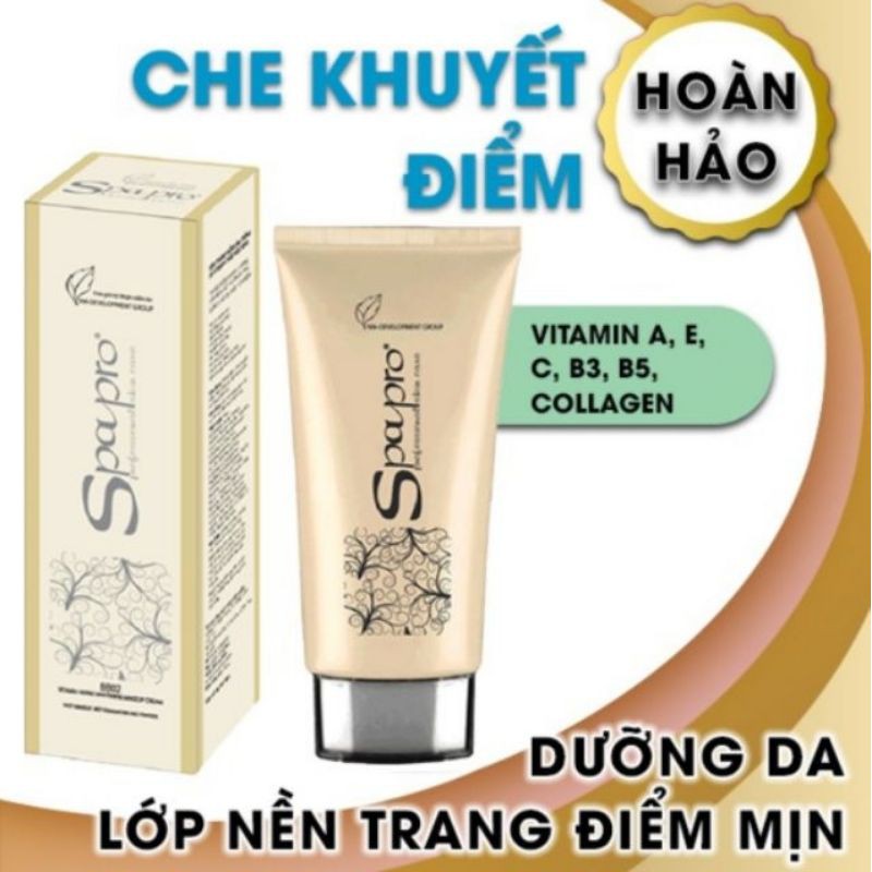 Kem trang điểm làm trắng da thảo mộc  BB Spapro 40g