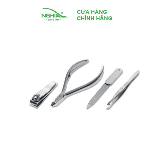 Bộ Quà Tặng Kềm Cắt Da Bấm Móng Tay Chân Dũa Nhíp Kềm Nghĩa GS-12 PT