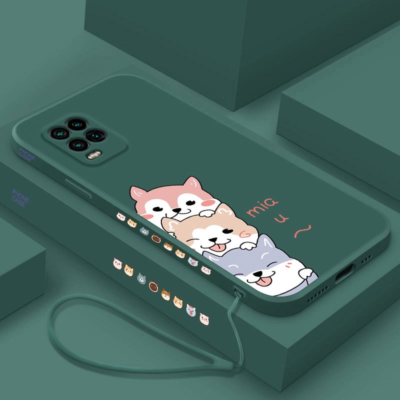 Ốp Lưng Silicon In Hình Dễ Thương Kèm Dây Đeo Cho oppo a54 a74 a94 a95 a55