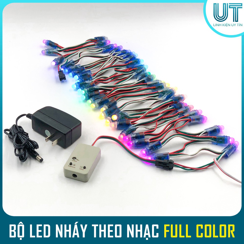 LED nháy theo nhạc 2 cột FullColor - Mỗi cột 100LED - Bản 2024 - Thêm